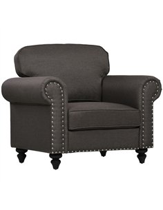 HOMCOM Mid-Century Armchair, with Pocket Springs - Dark Brown
