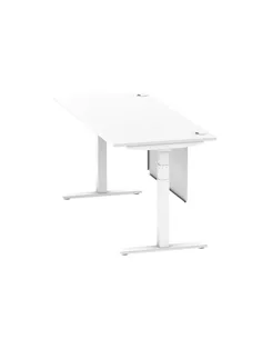 Dynamic Air Modesty 1800 x 800mm Height Adjustable Office Desk White Top Cable Ports Modesty Panel HA01352 2