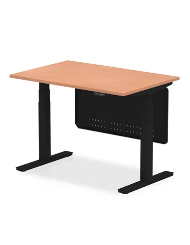 Dynamic Air Modesty 1200 x 800mm Height Adjustable Office Desk Beech Top Modesty Panel HA01425