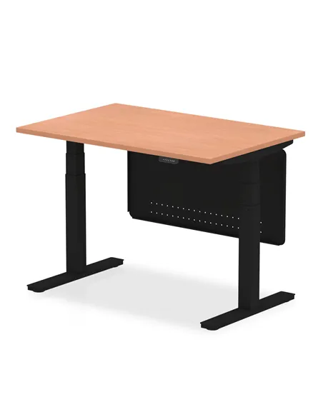 Dynamic Air Modesty 1200 x 800mm Height Adjustable Office Desk Beech Top Modesty Panel HA01425