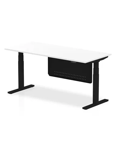 Dynamic Air Modesty 1800 x 800mm Height Adjustable Office Desk White Top Modesty Panel HA01436