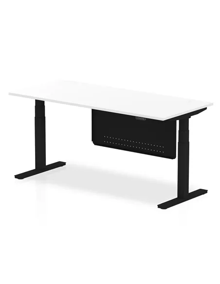 Dynamic Air Modesty 1800 x 800mm Height Adjustable Office Desk White Top Modesty Panel HA01436