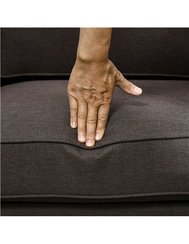 HOMCOM Mid-Century Armchair, with Pocket Springs - Dark Brown