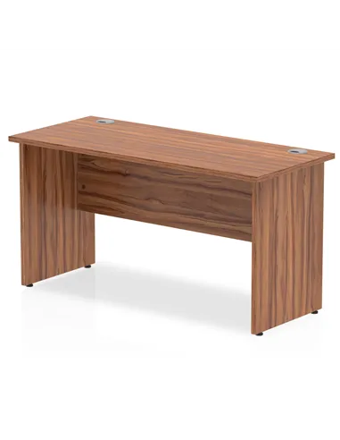 Dynamic Impulse 1400 x 600mm Straight Office Desk Walnut Top Panel End Leg MI001966