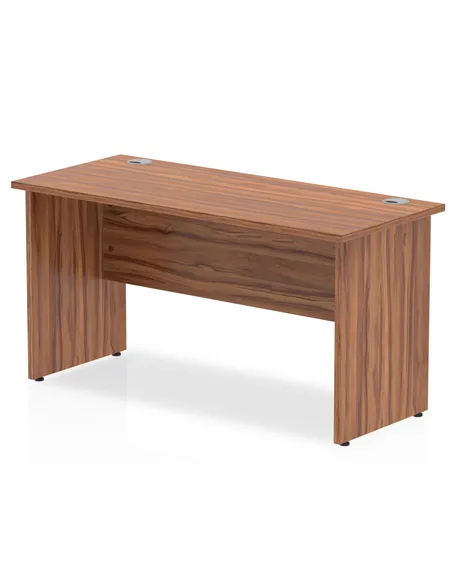 Dynamic Impulse 1400 x 600mm Straight Office Desk Walnut Top Panel End Leg MI001966