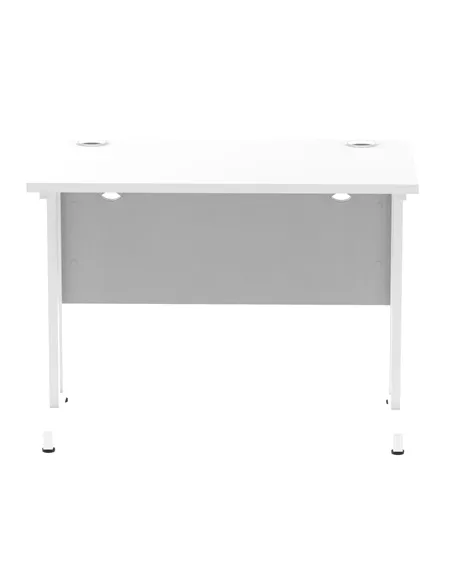 Dynamic Impulse 1000 x 600mm Straight Office Desk White Top White Cantilever Leg MI002200