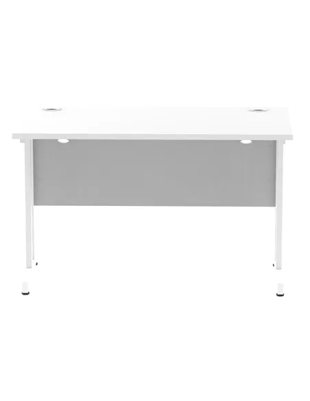 Dynamic Impulse 1200 x 600mm Straight Office Desk White Top White Cantilever Leg MI002201