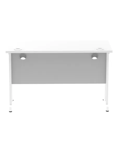 Dynamic Impulse 1200 x 600mm Straight Office Desk White Top White Cantilever Leg MI002201
