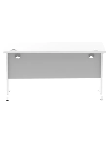Dynamic Impulse 1400 x 600mm Straight Office Desk White Top White Cantilever Leg MI002202
