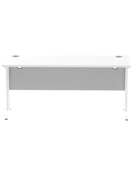 Dynamic Impulse 1600 x 600mm Straight Office Desk White Top White Cantilever Leg MI002203