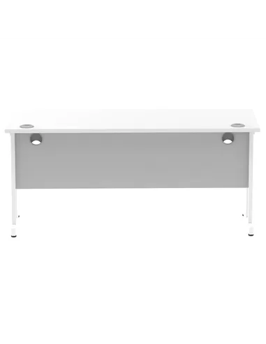 Dynamic Impulse 1600 x 600mm Straight Office Desk White Top White Cantilever Leg MI002203