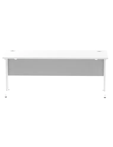 Dynamic Impulse 1800 x 600mm Straight Office Desk White Top White Cantilever Leg MI002204