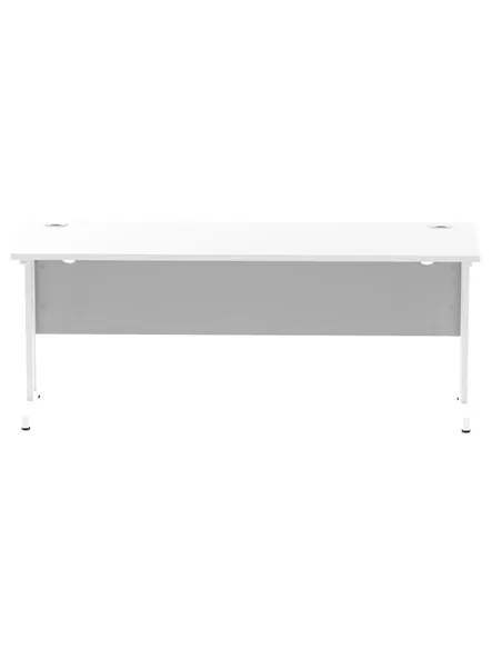 Dynamic Impulse 1800 x 600mm Straight Office Desk White Top White Cantilever Leg MI002204