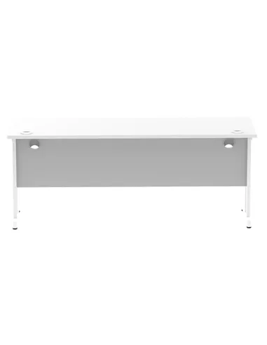 Dynamic Impulse 1800 x 600mm Straight Office Desk White Top White Cantilever Leg MI002204