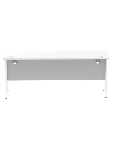 Dynamic Impulse 1800 x 600mm Straight Office Desk White Top White Cantilever Leg MI002204