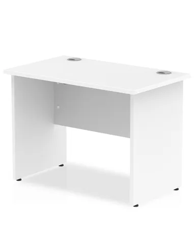 Dynamic Impulse 1000 x 600mm Straight Office Desk White Top Panel End Leg MI002245