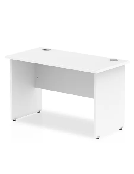 Dynamic Impulse 1200 x 600mm Straight Office Desk White Top Panel End Leg MI002246