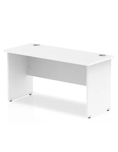 Dynamic Impulse 1400 x 600mm Straight Office Desk White Top Panel End Leg MI002247
