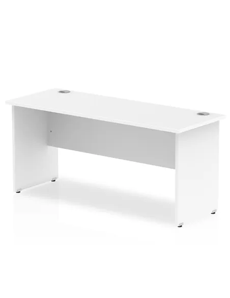 Dynamic Impulse 1600 x 600mm Straight Office Desk White Top Panel End Leg MI002248