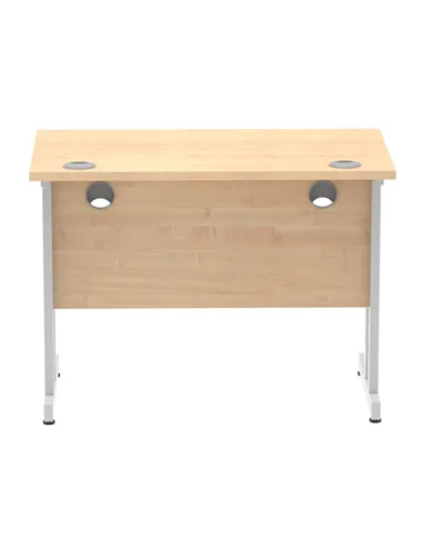 Dynamic Impulse 1000 x 600mm Straight Office Desk Maple Top Silver Cantilever Leg MI002421