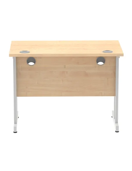 Dynamic Impulse 1000 x 600mm Straight Office Desk Maple Top Silver Cantilever Leg MI002421