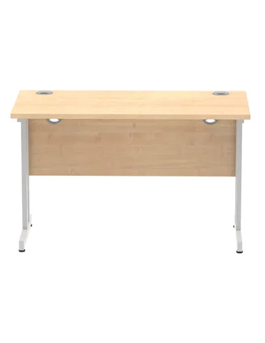 Dynamic Impulse 1200 x 600mm Straight Office Desk Maple Top Silver Cantilever Leg MI002422