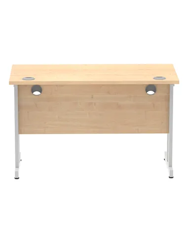 Dynamic Impulse 1200 x 600mm Straight Office Desk Maple Top Silver Cantilever Leg MI002422