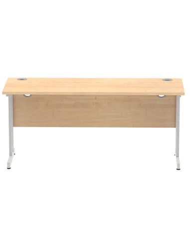 Dynamic Impulse 1600 x 600mm Straight Office Desk Maple Top Silver Cantilever Leg MI002424