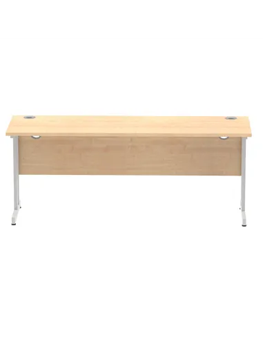 Dynamic Impulse 1800 x 600mm Straight Office Desk Maple Top Silver Cantilever Leg MI002425