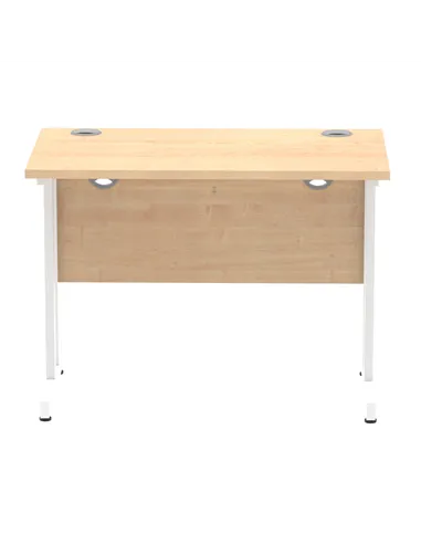 Dynamic Impulse 1000 x 600mm Straight Office Desk Maple Top White Cantilever Leg MI002426