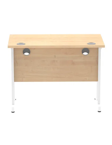 Dynamic Impulse 1000 x 600mm Straight Office Desk Maple Top White Cantilever Leg MI002426