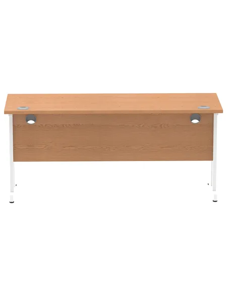 Dynamic Impulse 1600 x 600mm Straight Office Desk Oak Top White Cantilever Leg MI002655