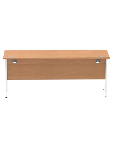 Dynamic Impulse 1800 x 600mm Straight Office Desk Oak Top White Cantilever Leg MI002656