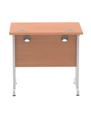 Dynamic Impulse 800 x 600mm Straight Office Desk Beech Top Silver Cantilever Leg MI002884