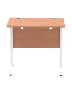 Dynamic Impulse 800 x 600mm Straight Office Desk Beech Top White Cantilever Leg MI002885 2