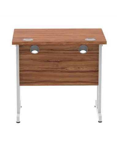 Dynamic Impulse 800 x 600mm Straight Office Desk Walnut Top Silver Cantilever Leg MI002889