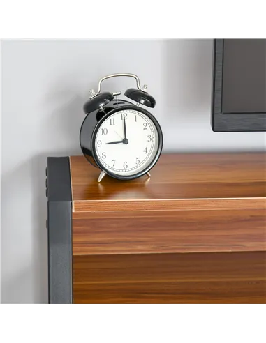 HOMCOM Writing Desk Computer Table Home Office PC Laptop Workstation Storage Shelf 84L x 45W cm Walnut