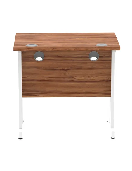 Dynamic Impulse 800 x 600mm Straight Office Desk Walnut Top White Cantilever Leg MI002890