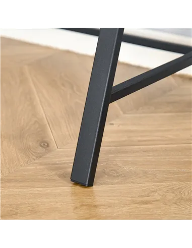 HOMCOM Writing Desk Computer Table Home Office PC Laptop Workstation Storage Shelf 84L x 45W cm Walnut