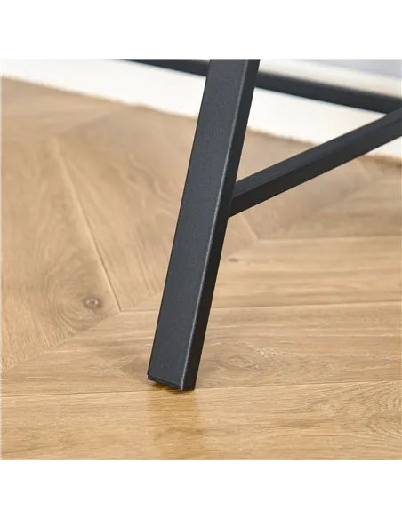 HOMCOM Writing Desk Computer Table Home Office PC Laptop Workstation Storage Shelf 84L x 45W cm Walnut