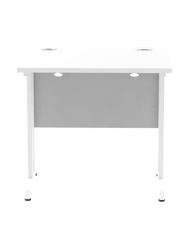 Dynamic Impulse 800 x 600mm Straight Office Desk White Top White Cantilever Leg MI002895