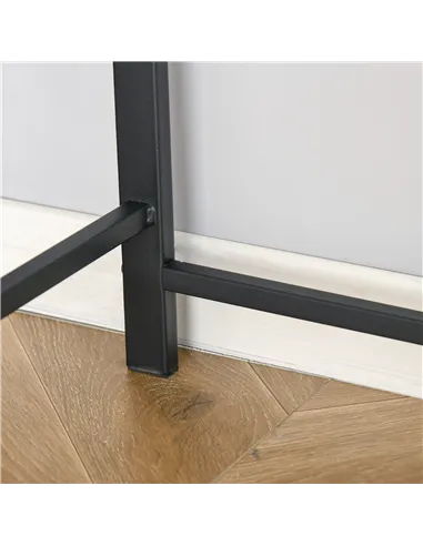 HOMCOM Writing Desk Computer Table Home Office PC Laptop Workstation Storage Shelf 84L x 45W cm Walnut