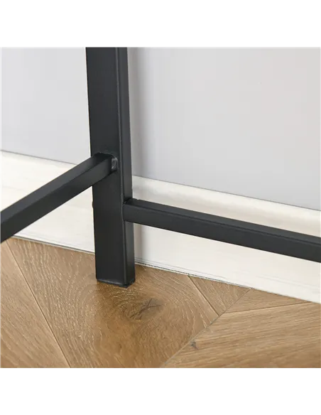 HOMCOM Writing Desk Computer Table Home Office PC Laptop Workstation Storage Shelf 84L x 45W cm Walnut