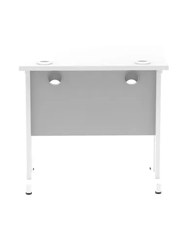 Dynamic Impulse 800 x 600mm Straight Office Desk White Top White Cantilever Leg MI002895