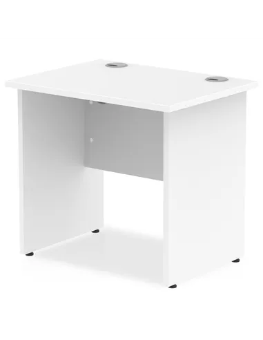 Dynamic Impulse 800 x 600mm Straight Office Desk White Top Panel End Leg MI002896