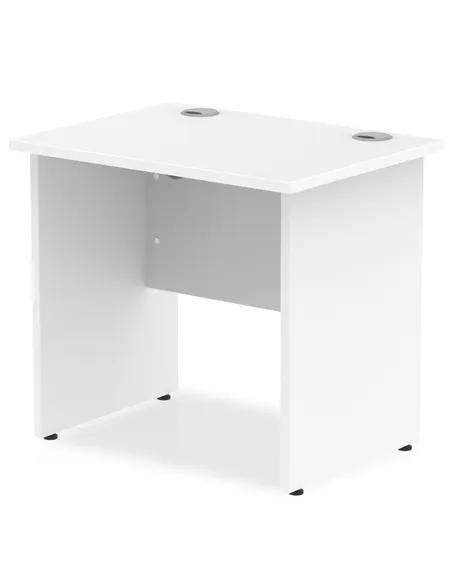 Dynamic Impulse 800 x 600mm Straight Office Desk White Top Panel End Leg MI002896