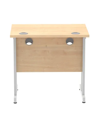 Dynamic Impulse 800 x 600mm Straight Office Desk Maple Top Silver Cantilever Leg MI002899