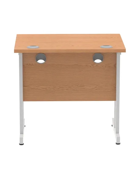Dynamic Impulse 800 x 600mm Straight Office Desk Oak Top Silver Cantilever Leg MI002904
