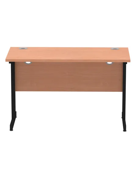 Dynamic Impulse 1200 x 600mm Straight Office Desk Beech Top Black Cantilever Leg MI003196