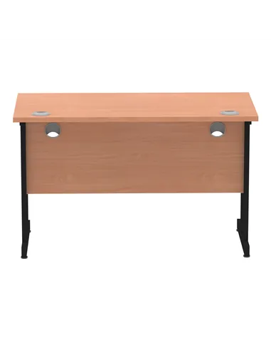 Dynamic Impulse 1200 x 600mm Straight Office Desk Beech Top Black Cantilever Leg MI003196